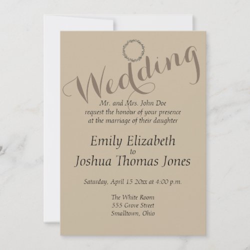 Wedding Invitation Template Custom Simple Modern