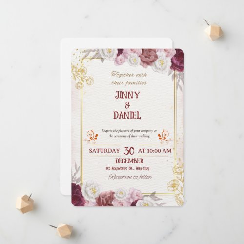 Wedding Invitation Template Printable Editable