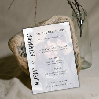 Wedding Invitation Template with Photo Slots