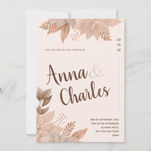 wedding invitation templates (Front)