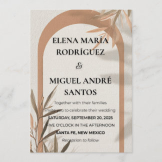 Wedding Invitation Terracotta Arch Olive Branch