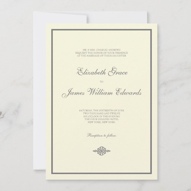 Wedding Invitation // The Elegant Collection (Front)