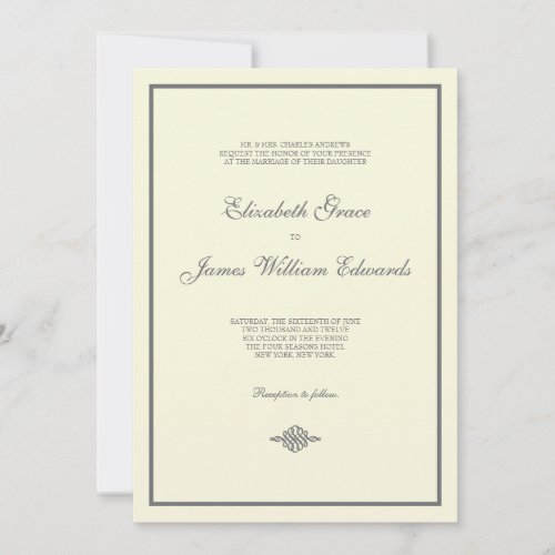 Wedding Invitation // The Elegant Collection