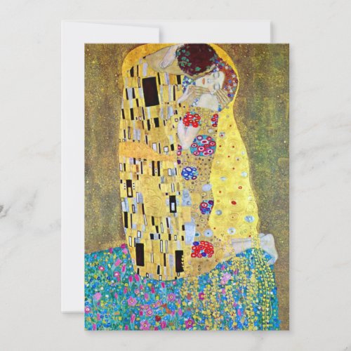 Wedding Invitation The Kiss by Gustav Klimt Invitation