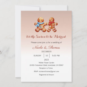 Wedding Invitation, 'Tis the Season to be Married Invitation