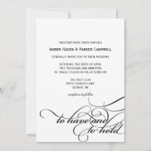 Wedding Invitation | To Have To Hold II