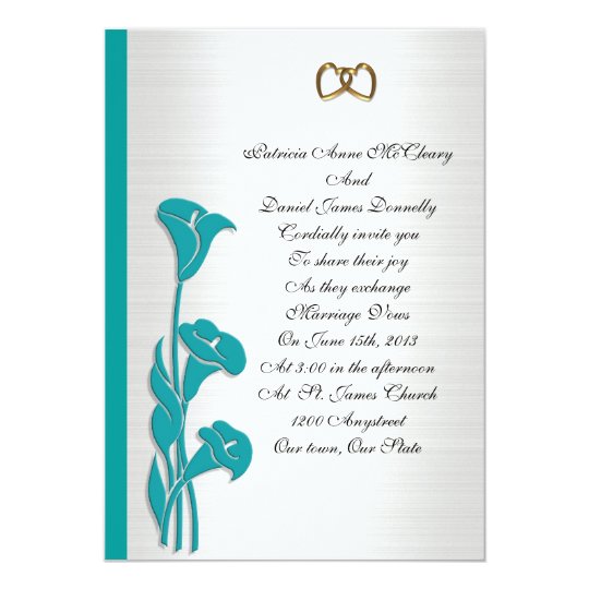 Fall Calla Lilie Invitations 3