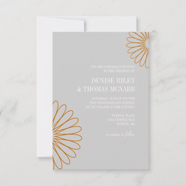 Wedding Invitation | Two Flowers |gr (Front)