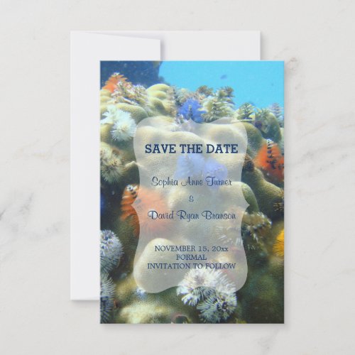 Wedding Invitation  Underwater View SAVE THE DATE