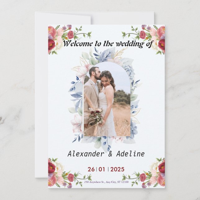 wedding invitation United in Love (Front)