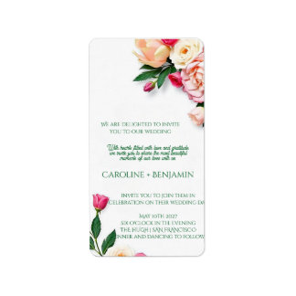 Wedding Invitation, Vintage, Ornate Frame, Customi Label