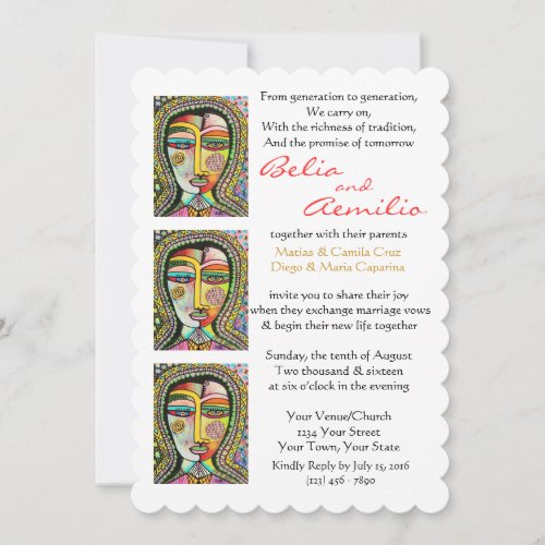 Wedding Invitation Virgin of Guadalupe MIRACLES