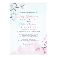 Wedding Invitation | Watercolor Cherry Blossom