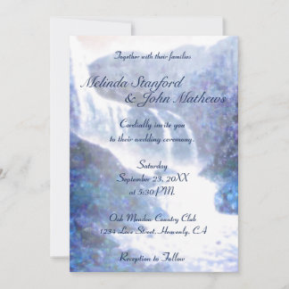 Wedding Invitation | Waterfall Purple