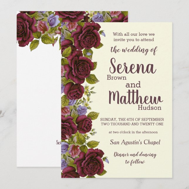 Wedding Invitation - Wedding Invitation (Front/Back)