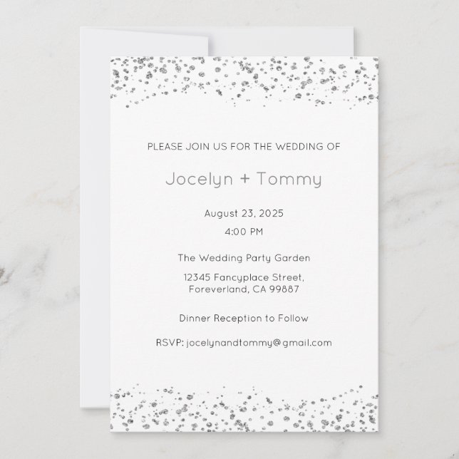 Wedding Invitation, Wedding Stationary, Heart  Invitation (Front)