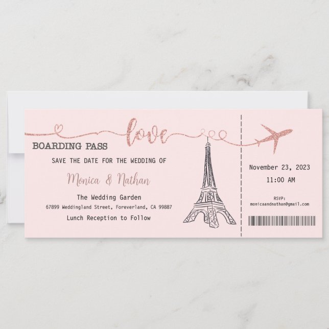 Wedding Invitation, Wedding Stationary, Love Invitation (Front)