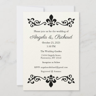 Wedding Invitation, Wedding Stationary, Paris Invitation