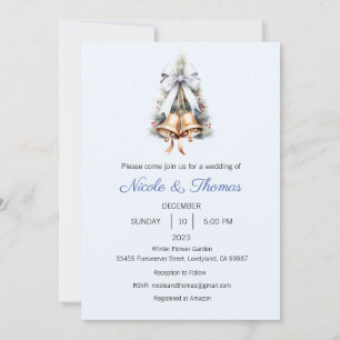 Wedding Invitation, Winter Wedding, Christmas Invitation