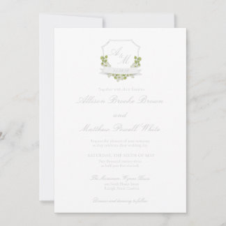 Wedding invitation with crest