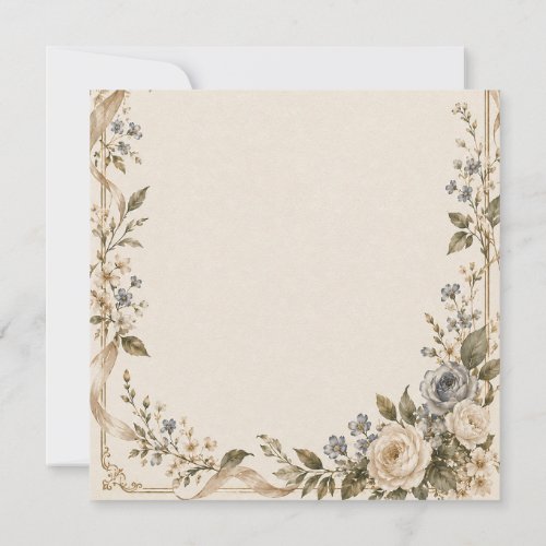Wedding Invitation with Graceful Floral Details