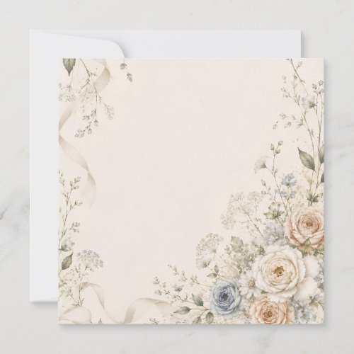 Wedding Invitation with Graceful Floral Details