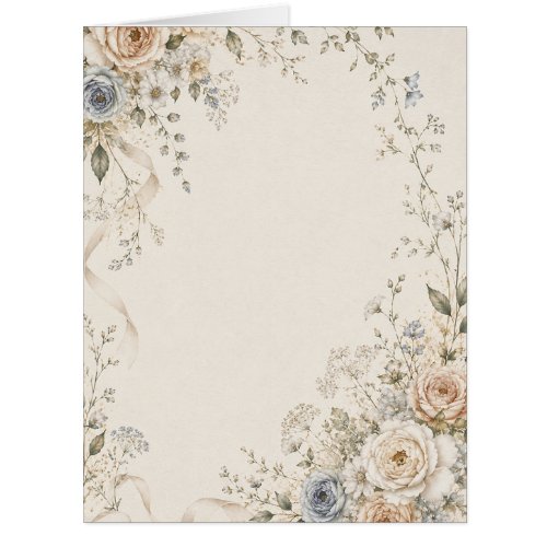 Wedding Invitation with Graceful Floral Details