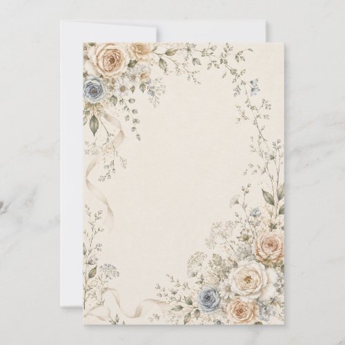 Wedding Invitation with Graceful Floral Details