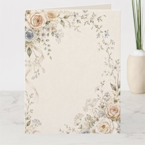 Wedding Invitation with Graceful Floral Details