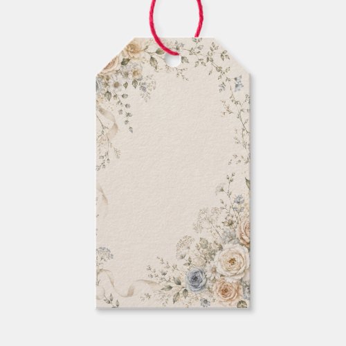 Wedding Invitation with Graceful Floral Details Gift Tags