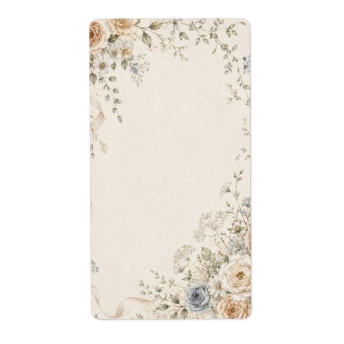 Wedding Invitation with Graceful Floral Details Label