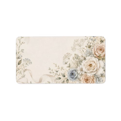 Wedding Invitation with Graceful Floral Details Label