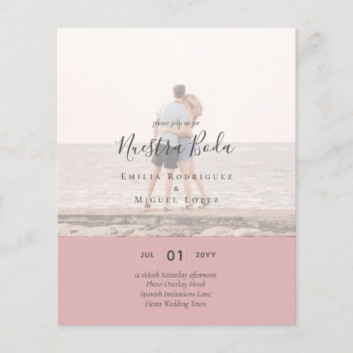 Wedding Invitation with Photo Overlay Flyer