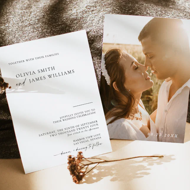 Wedding Invitation With Picture, Photo Invitation | Zazzle