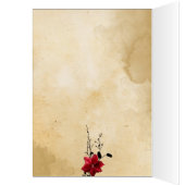 Wedding invitation with Red flowers (Inside (Left))