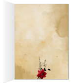 Wedding invitation with Red flowers (Inside (Right))