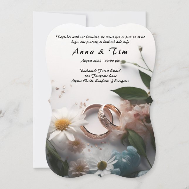 Wedding invitation with style and elegance (Front)