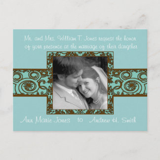 Wedding Invitation with Your Photo Postcard