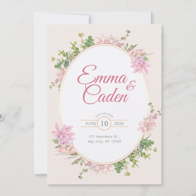 wedding invitation wording (Front)