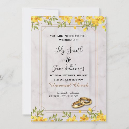 Wedding Invitation_Yellow Floral Invitation