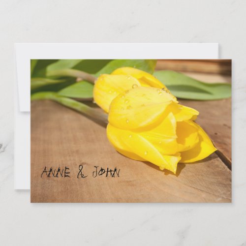 Wedding Invitation "Yellow Tulip"