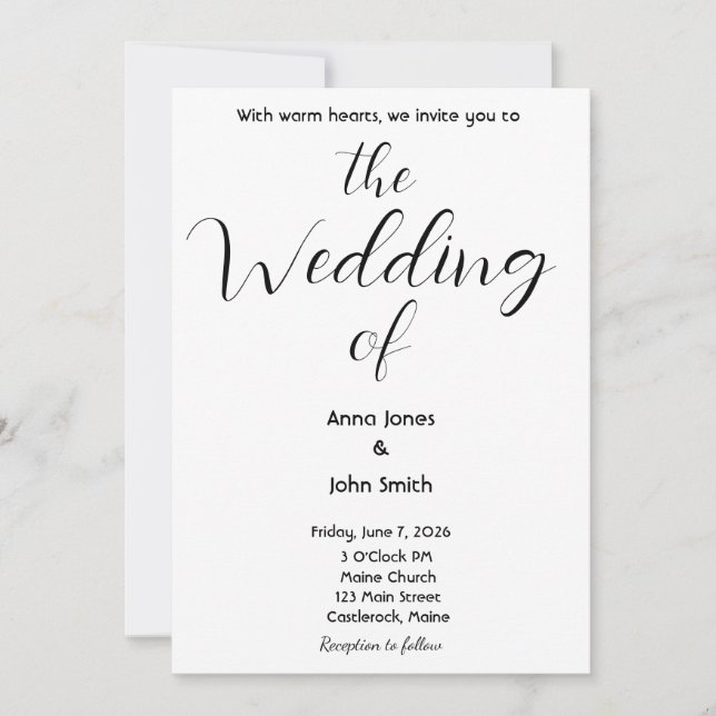 Wedding Invitations (Front)