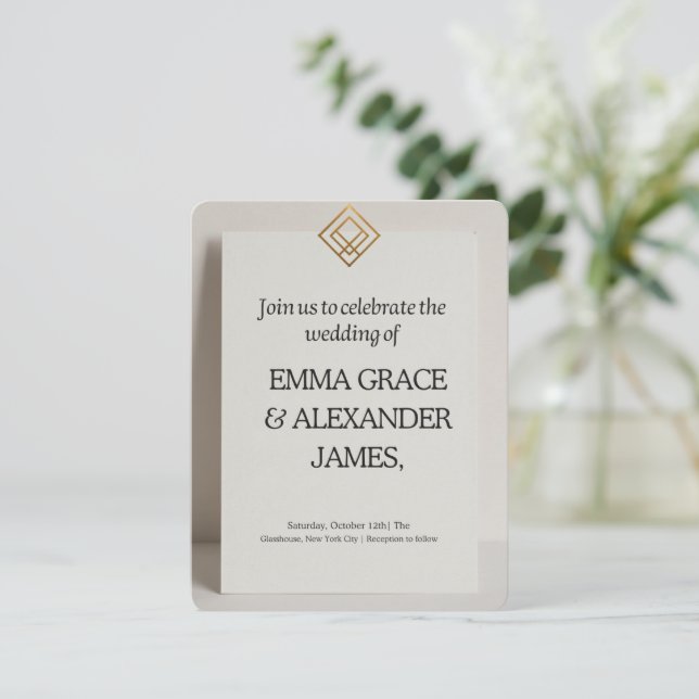  Wedding Invitations (Standing Front)
