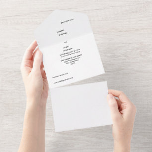 Wedding Invitations. All-in-One. Script All In One Invitation