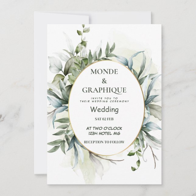 Wedding Invitations Art (Front)