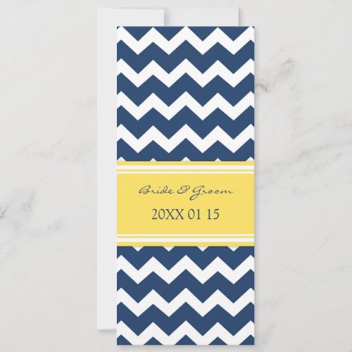 Wedding Invitations Blue Yellow Chevron