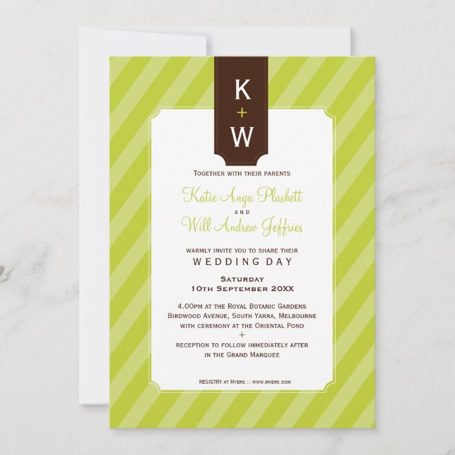 WEDDING INVITATIONS :: candystripe 4P (Front)