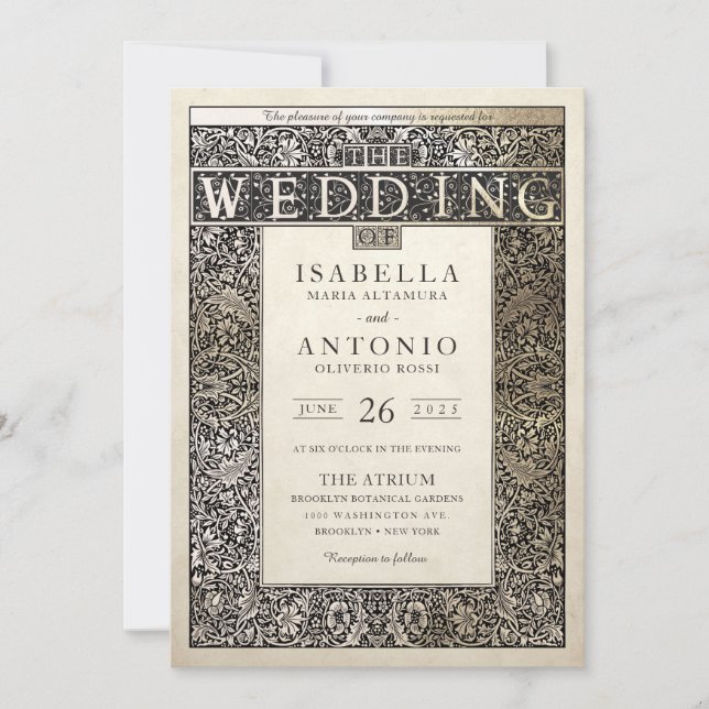 Wedding Invitations | Champagne Ivy Collection (Front)