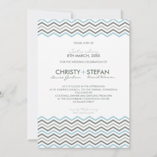 WEDDING INVITATIONS  chevron1 5x7 3