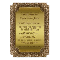 Wedding Invitations | Gold Glitter Invitation